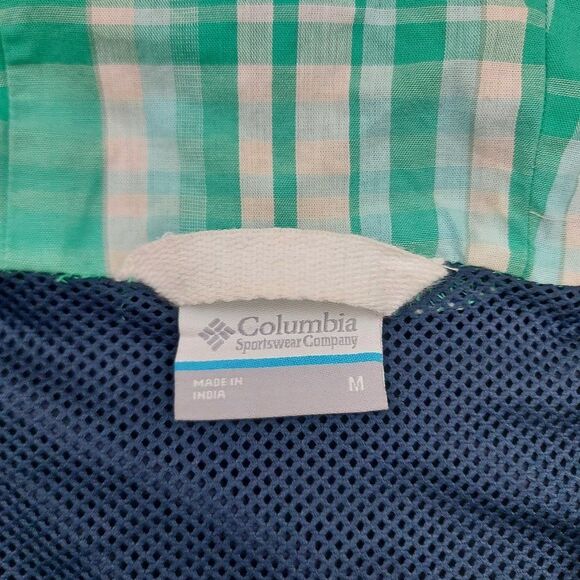 Columbia PFG Hooded Jacket Womens Medium Navy Full Zip Water Repellent Outdoor - Picture 10 of 12